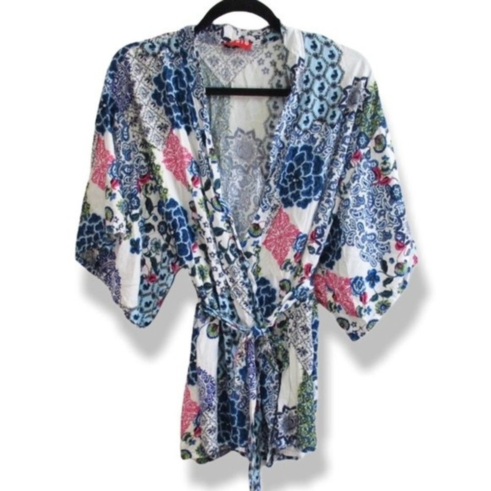 Josie Kimono Wrap Shirt Blouse Size Medium